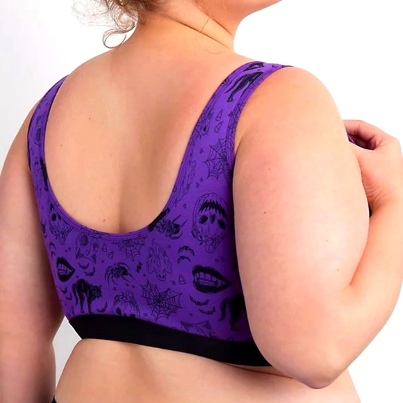 ❤️NWT TORRID BRA FANGS CATS PUMPKINS HALLOWEEN COSTUME BRA GOTH BRA - Plus Size - Picture 2 of 9